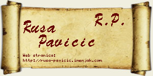 Rusa Pavičić vizit kartica